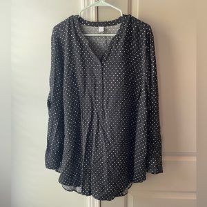 Old Navy Black Polka Dot Tunic XXL
